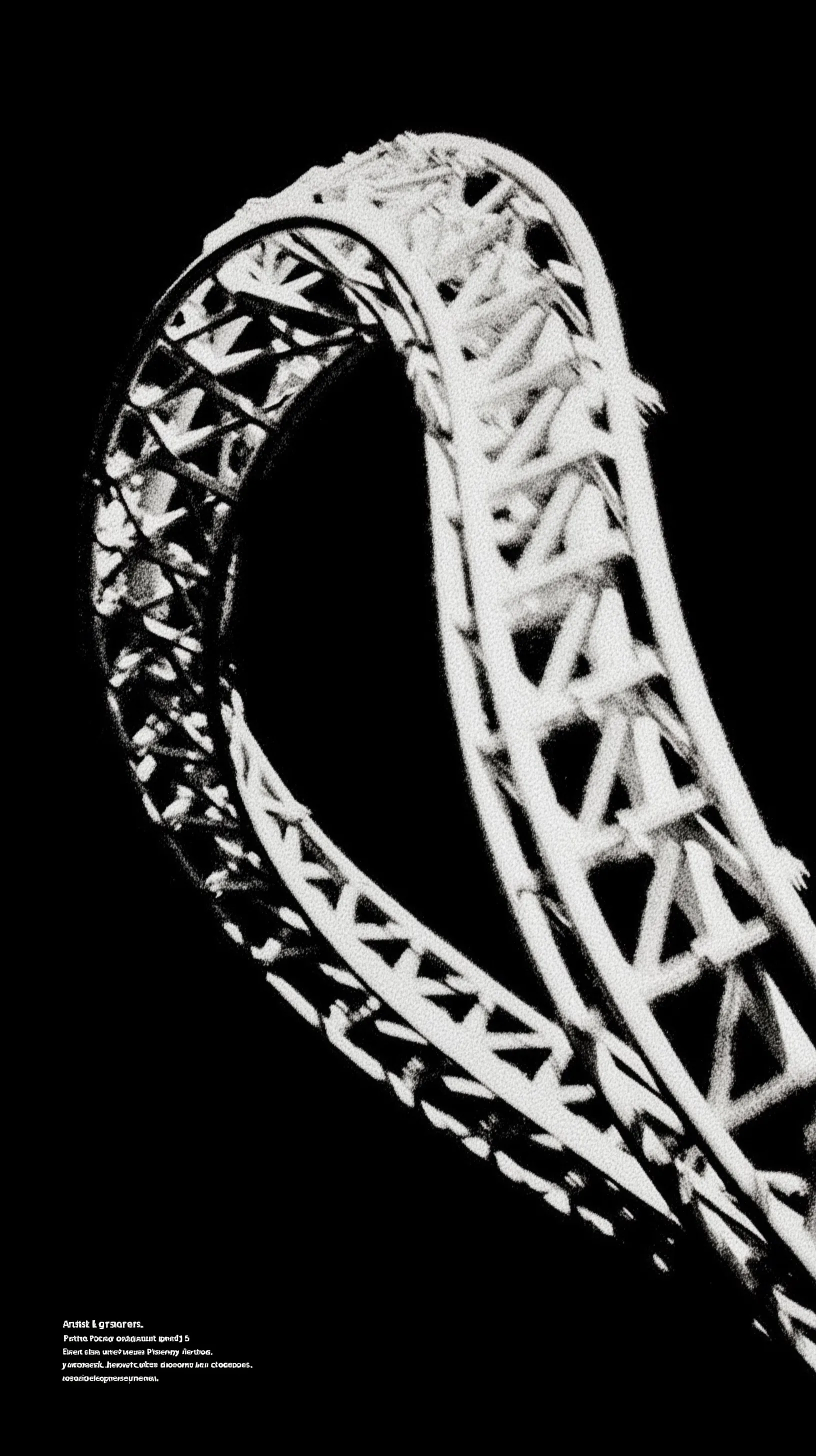 Black and white roller coaster track representing the high-stakes journey ARCO helps students navigate