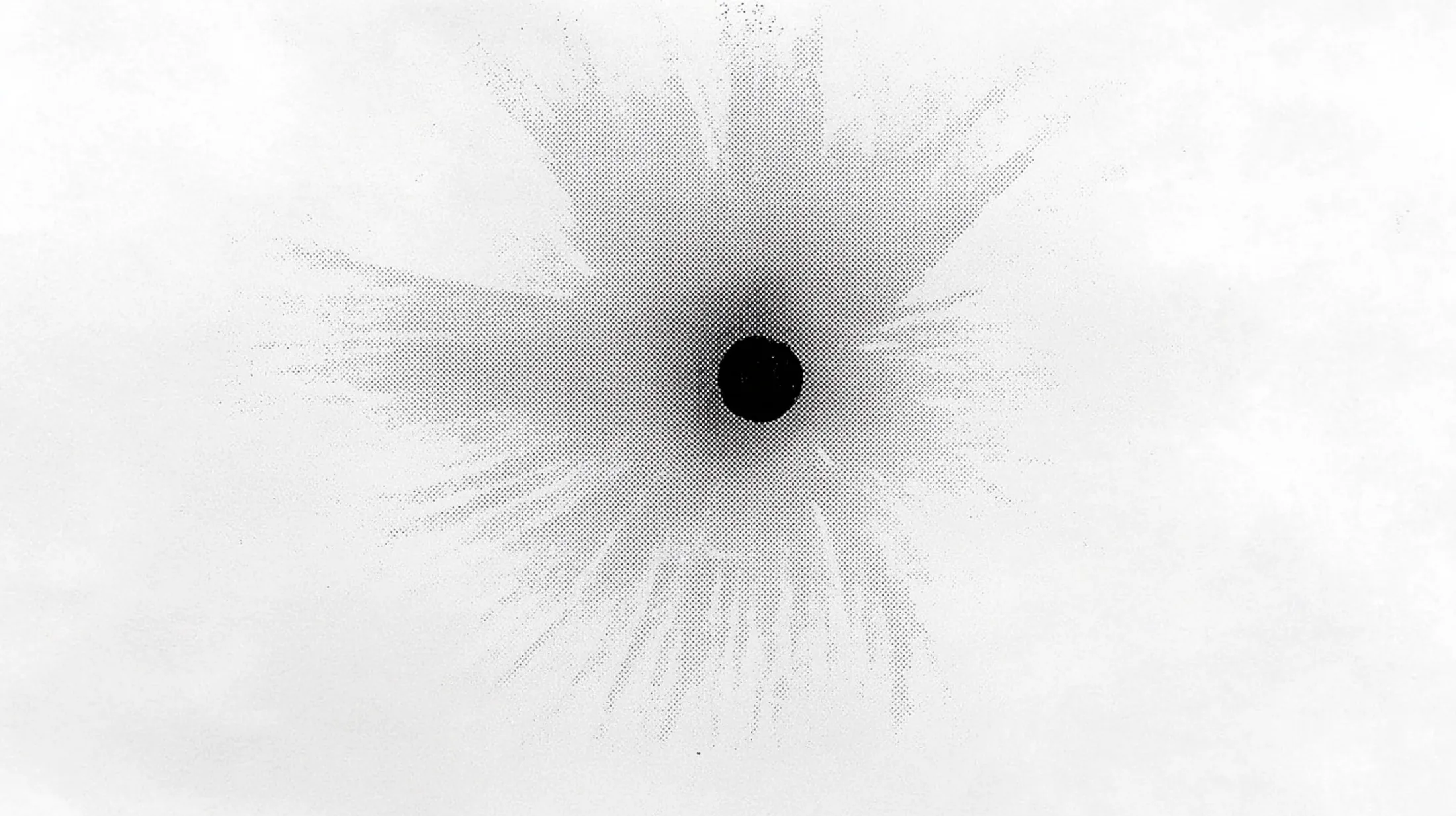 SEVA presence reading — radial halftone field on paper